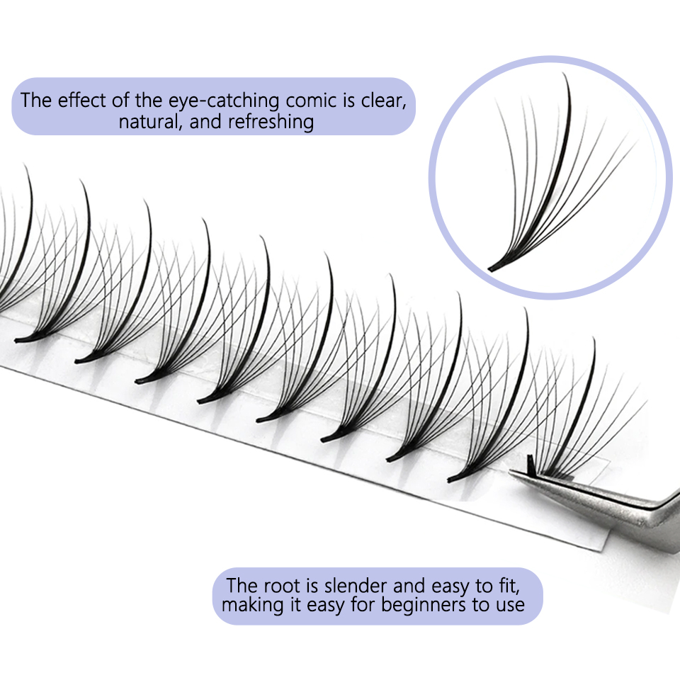 AGUUD Pointy Base Wispy Premad - Eyelash Extension Russian Volume recension och pris