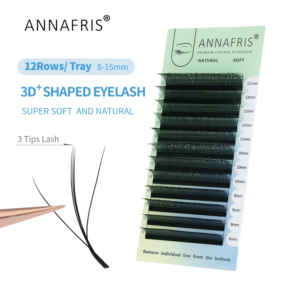 ANNAFRIS 3D W Three Core Eyela - Lash Fan Volume recension och pris
