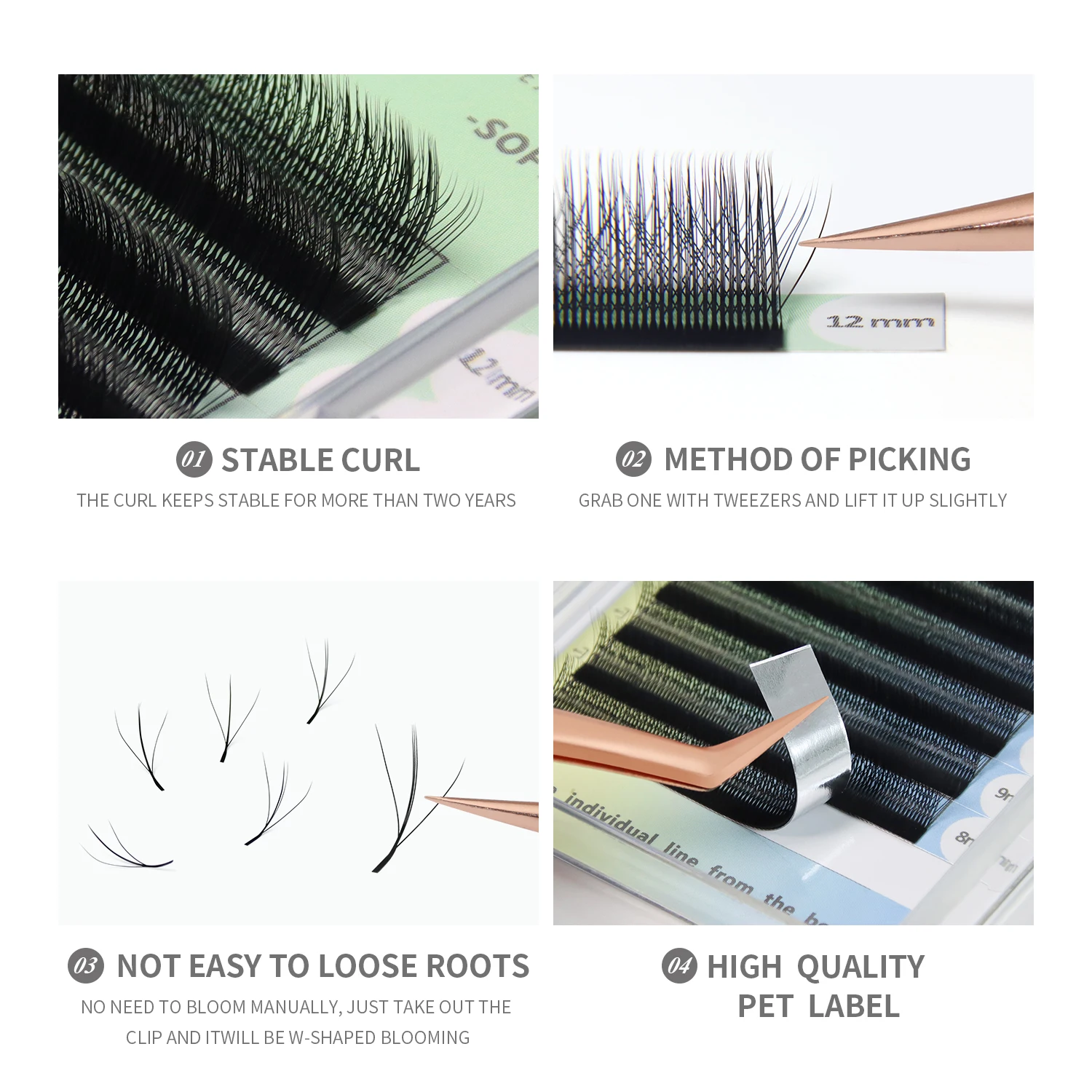 ANNAFRIS 3D W Three Core Eyela - Lash Fan Volume recension och pris