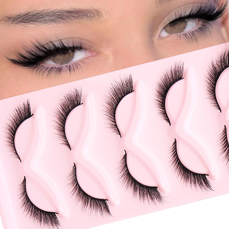 5 Pairs Fluffy False Eyealshes - Eyelash Extension Cat Eye recension och pris