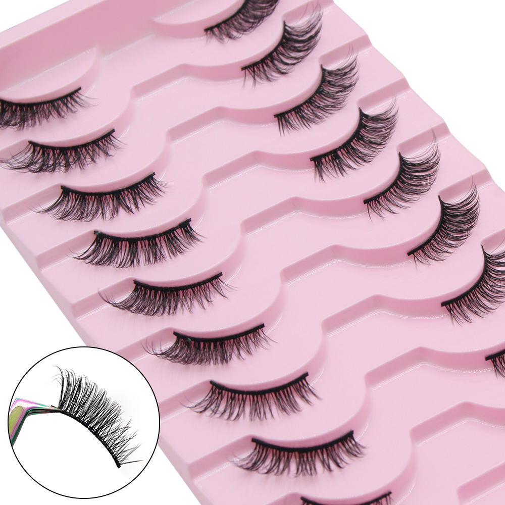 Moonlily 10 Pairs Half Eyelash - Eyelash Extension Cat Eye recension och pris