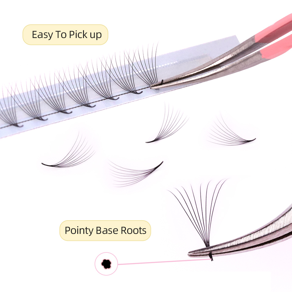 Sharp Narrow Stem Premade Fans - Eyelash Extension Russian Volume recension och pris