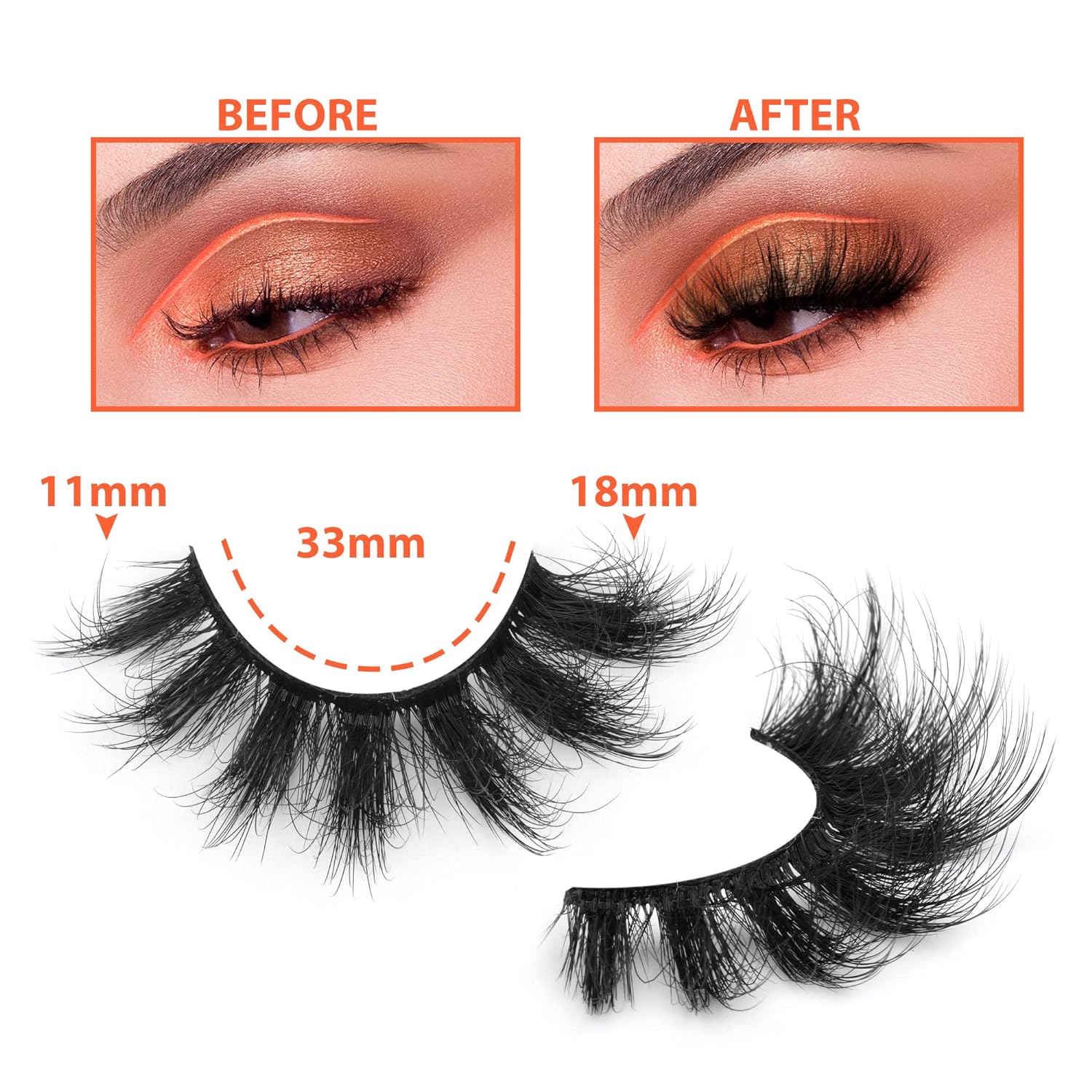 7pairs Fluffy Lashes 8D False  - Eyelash Extension Cat Eye recension och pris