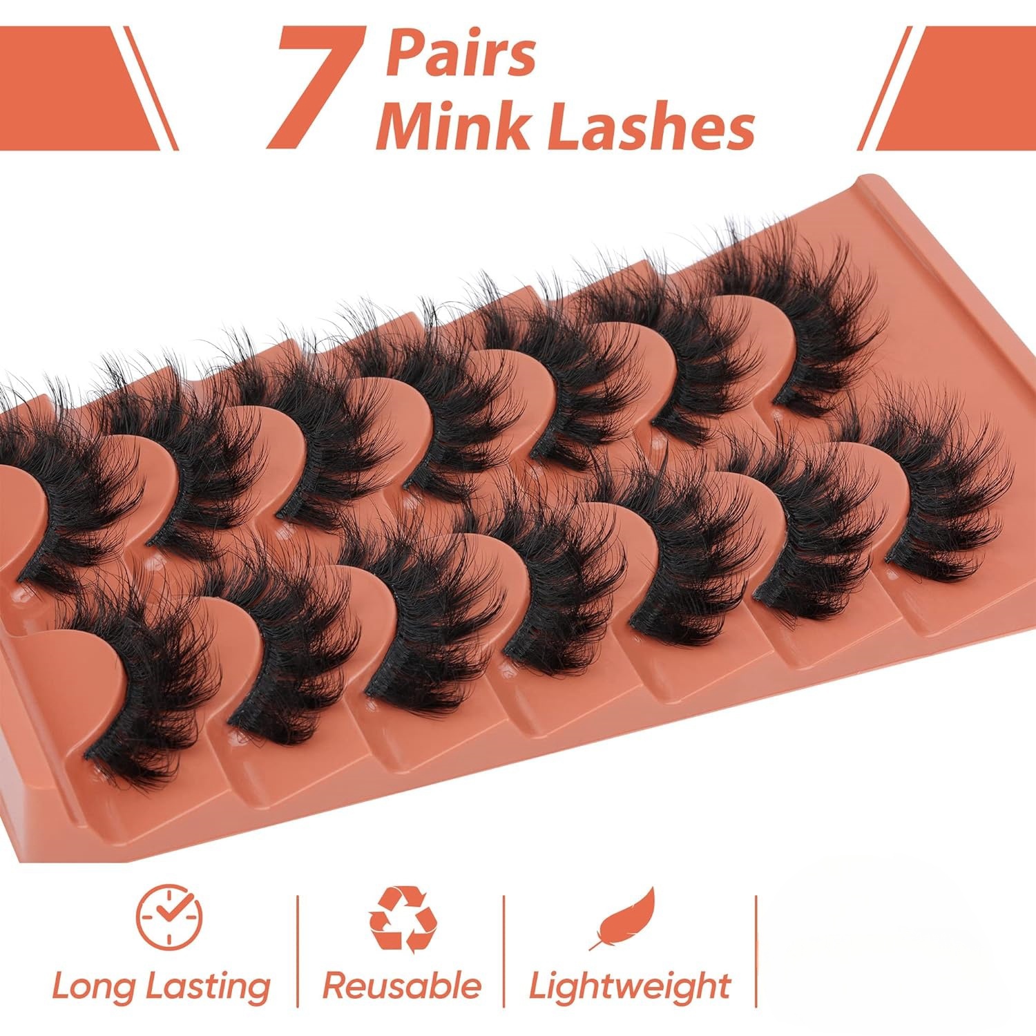 7pairs Fluffy Lashes 8D False  - Eyelash Extension Cat Eye recension och pris