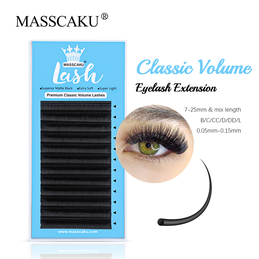 MASSCAKU 0.05/0.07/0.10/0.15mm - Eyelash Extension Russian Volume recension och pris