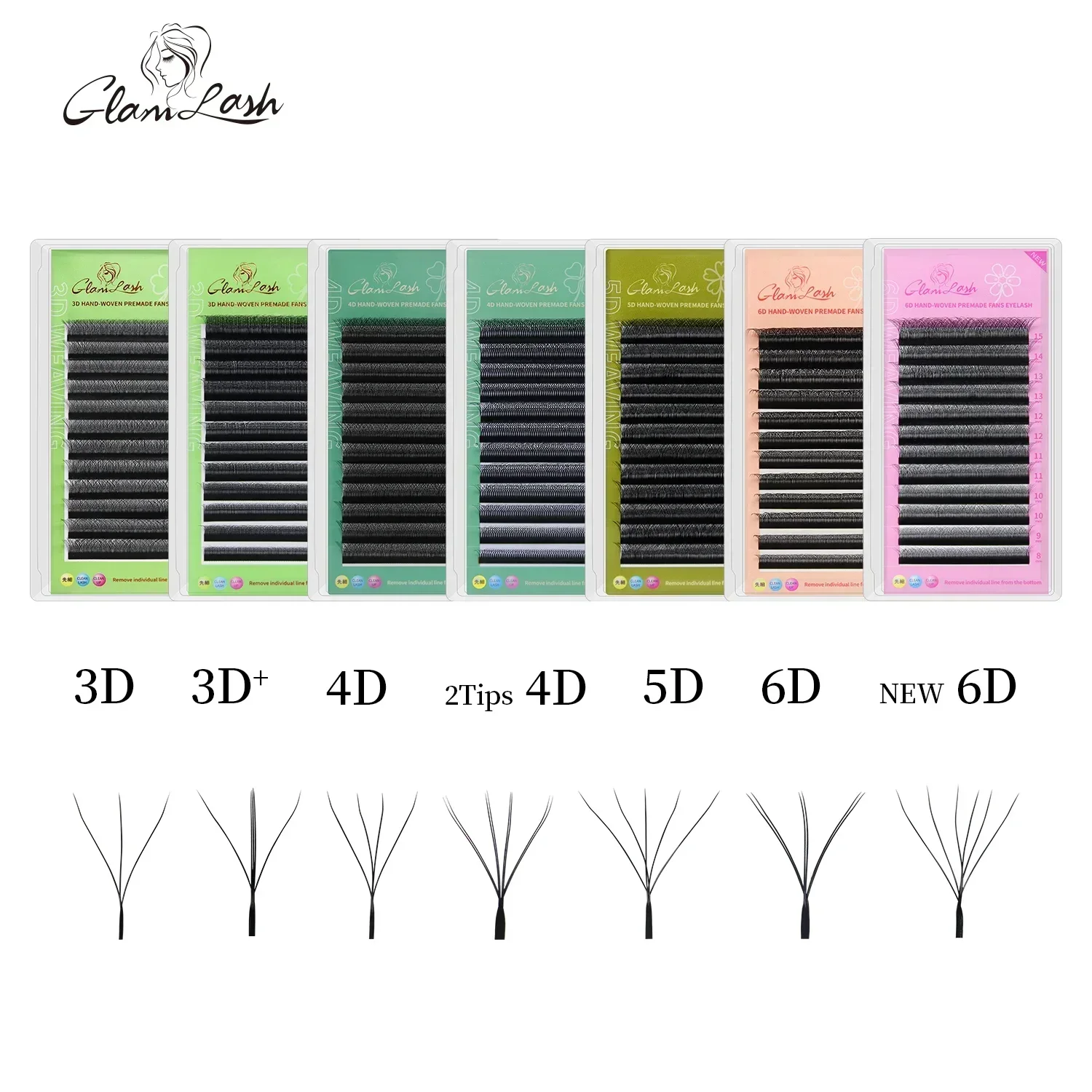GLAMLASH W Shape Bloom 3D 4D 5 - Lash Fan Volume recension och pris