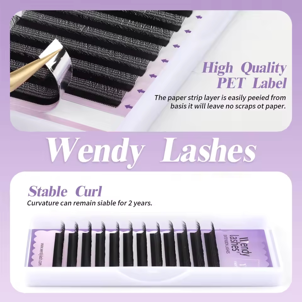 WENDY 2D YY Shape C/D Curl Eya - Lash Fan Volume recension och pris