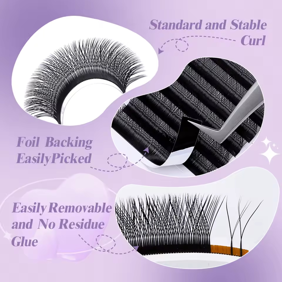 WENDY 2D YY Shape C/D Curl Eya - Lash Fan Volume recension och pris