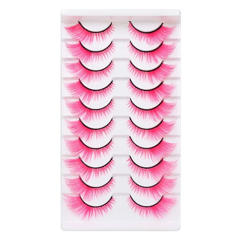 10 Pairs Dramatic Look Colored - Eyelash Extension Cat Eye recension och pris
