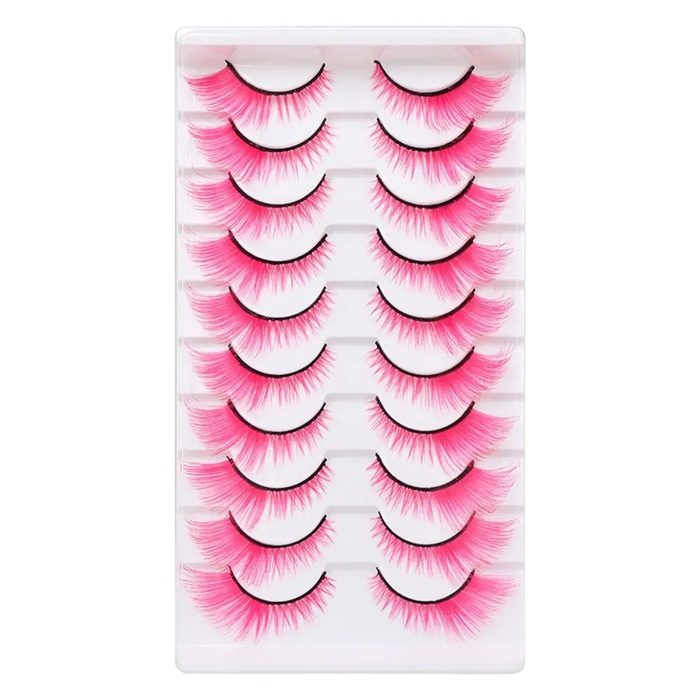 10 Pairs Dramatic Look Colored - Eyelash Extension Cat Eye recension och pris