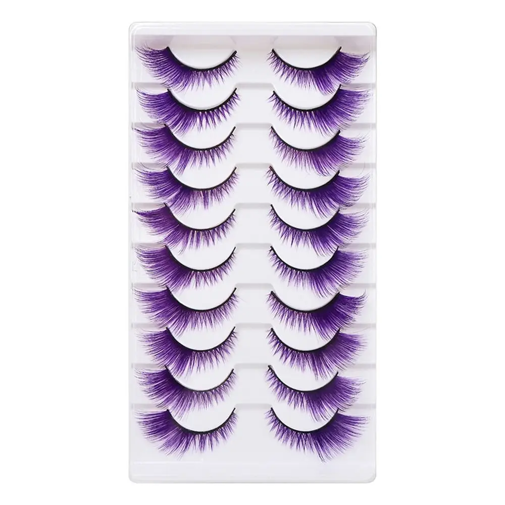 10 Pairs Dramatic Look Colored - Eyelash Extension Cat Eye recension och pris