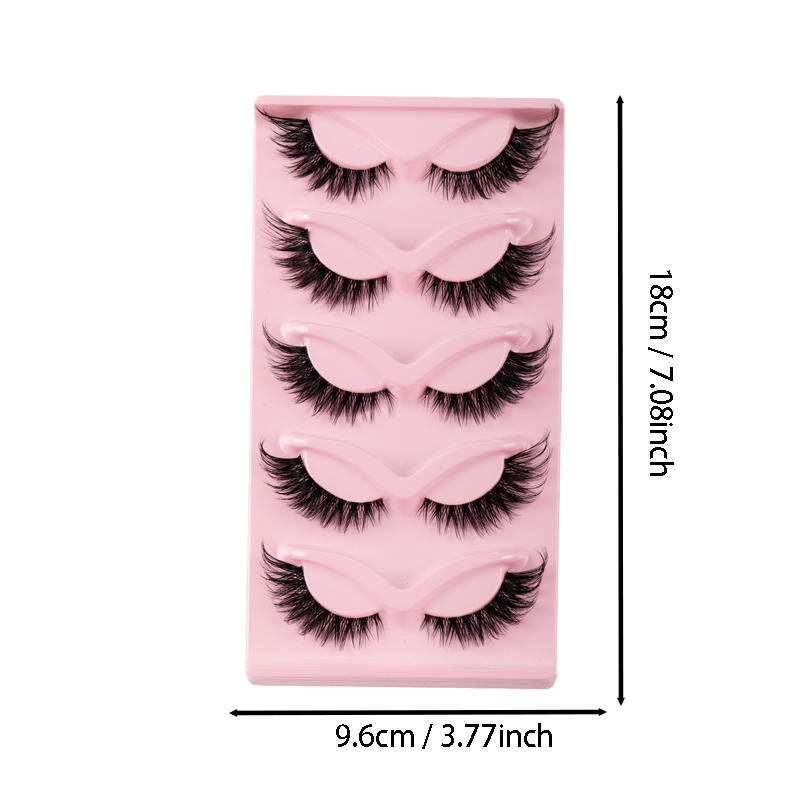 5 Pairs Cat Eye Lashes Faux Mi - Eyelash Extension Cat Eye recension och pris