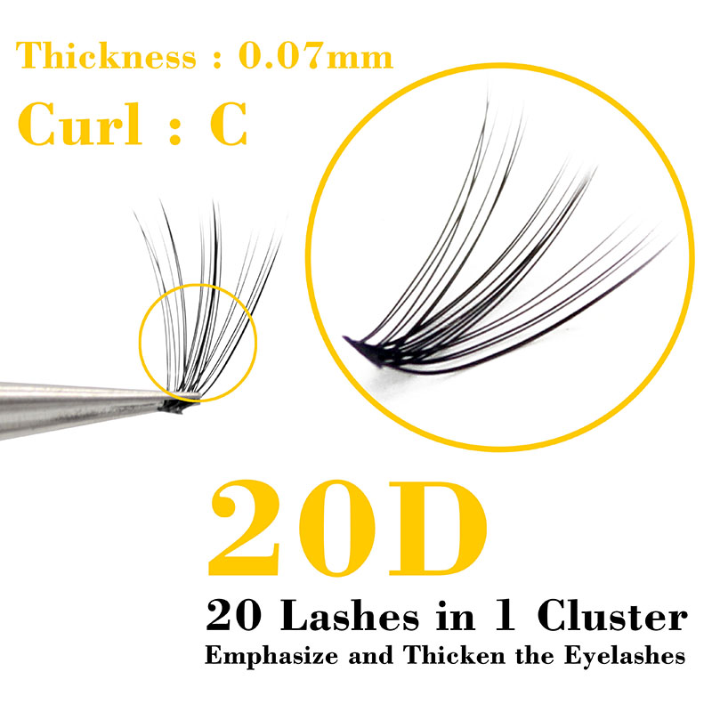 Kimcci 60 Bundles Mink Eyelash - Eyelash Extension Russian Volume recension och pris